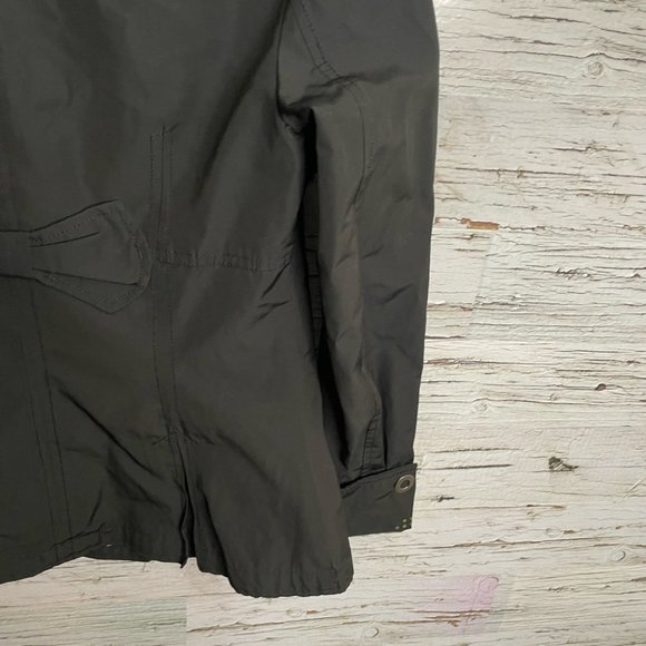 Soia & Kyo Light Jacket Trench Coat Windbreaker Ruffle Short Petite cRop Rain S - Picture 6 of 11